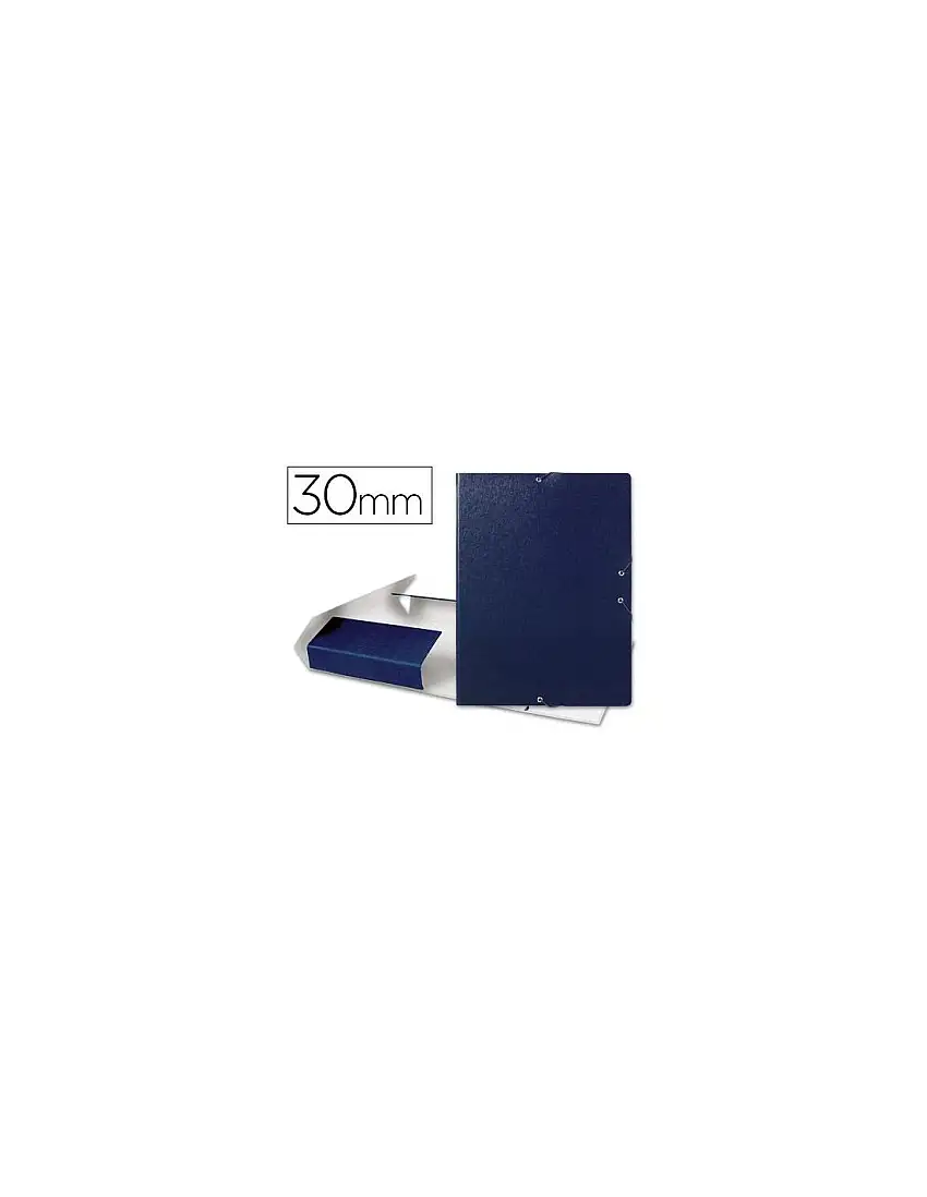 Carpeta Proyectos Liderpapel Folio Lomo 30Mm Carton Gofrado Azul