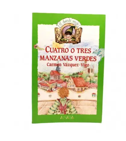 Cuatro o tres manzanas verdes