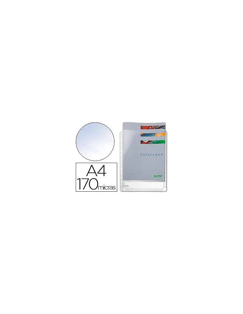 Funda Multitaladro Leitz Din A4 Pvc 170 Mc Con Fuelle Capacidad 200 Hojas Pack De 5 Unidades