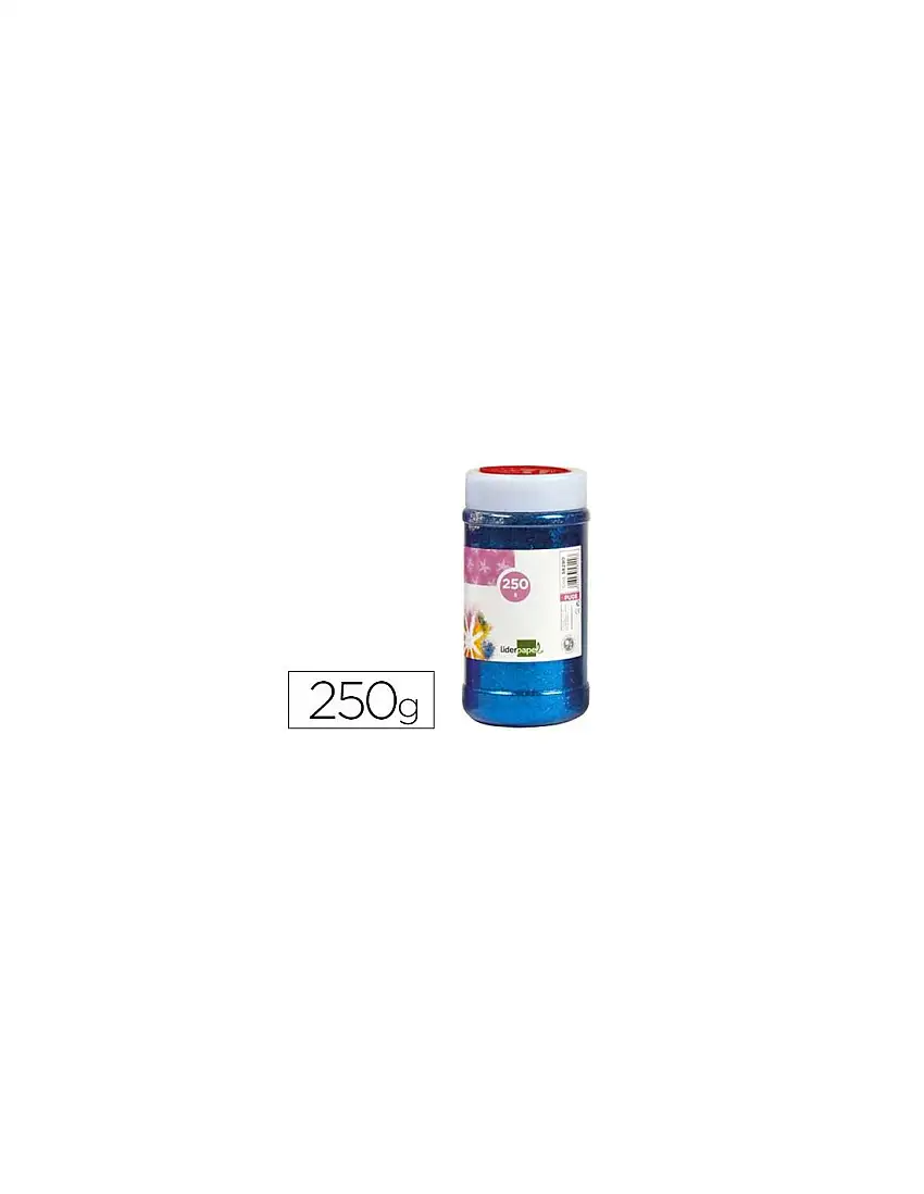 Purpurina Liderpapel Fantasia Color Azul Metalizado Bote De 250 Gr