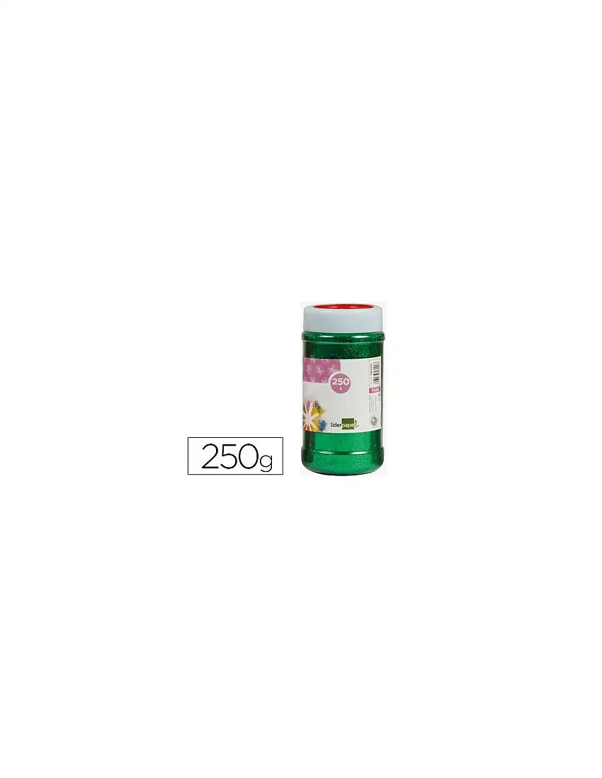 Purpurina Liderpapel Fantasia Color Verde Metalizado Bote De 250 Gr