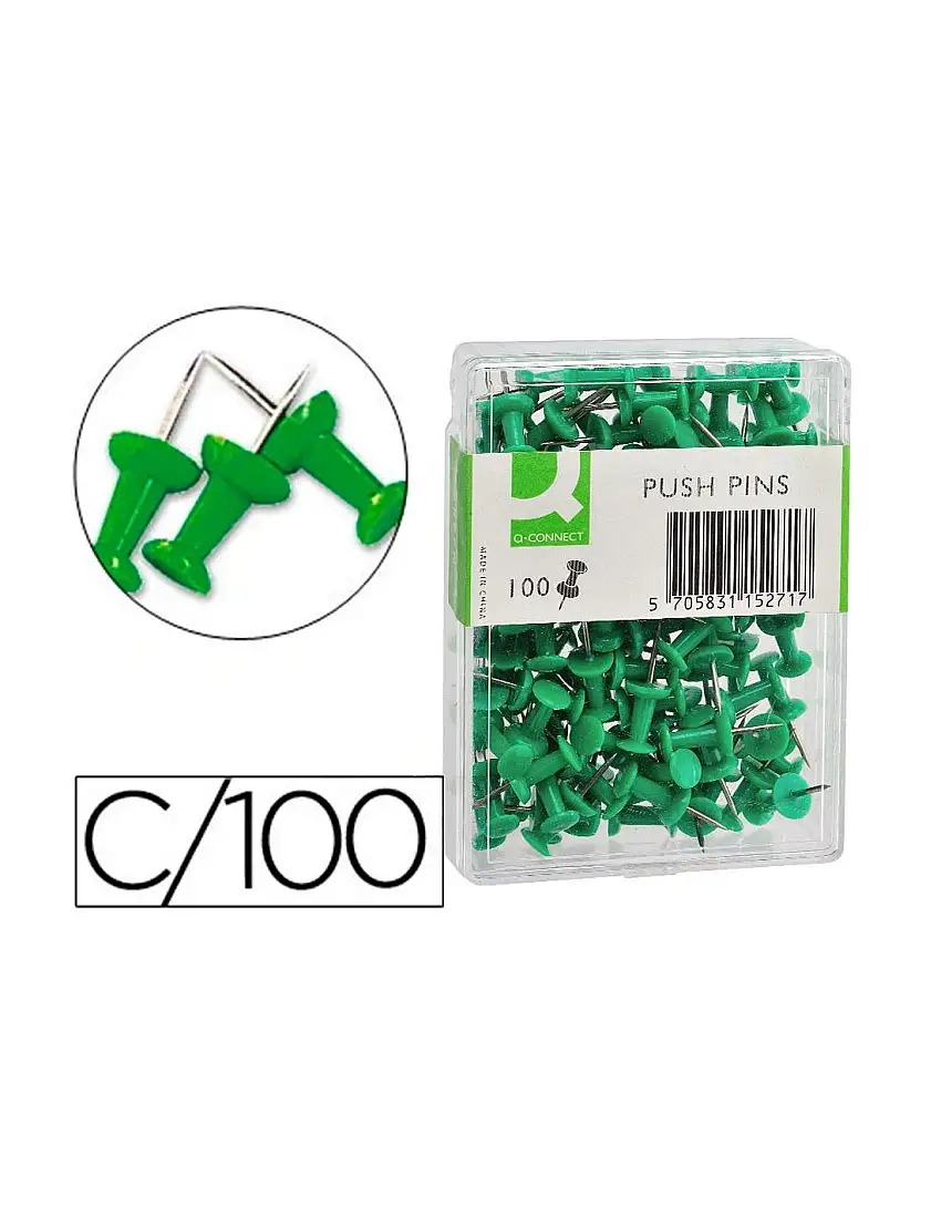 Señalizador De Planos Q-Connect Verde Caja De 100 Unidades
