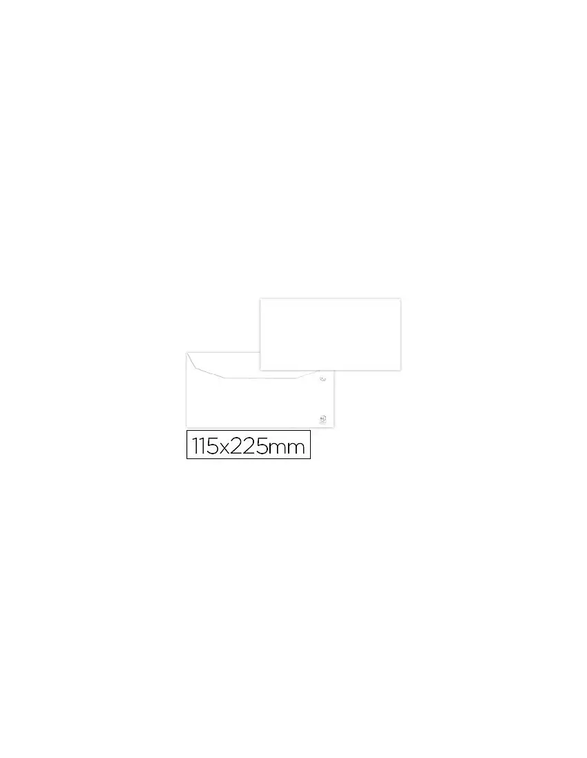 Sobre Liderpapel Blanco 115X225 Mm Solapa Engomada Papel Offset 80 Gr Caja De 500 Unidades