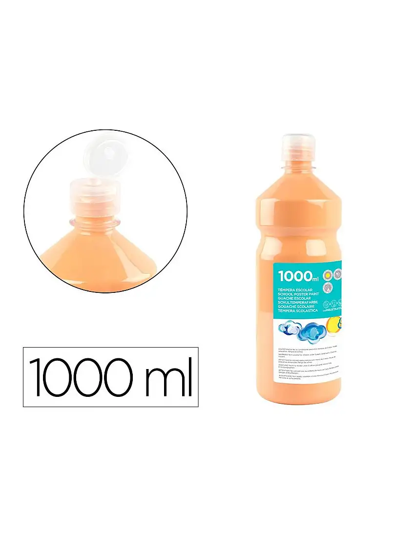 Tempera Liquida Liderpapel Escolar 1000 Ml Carne