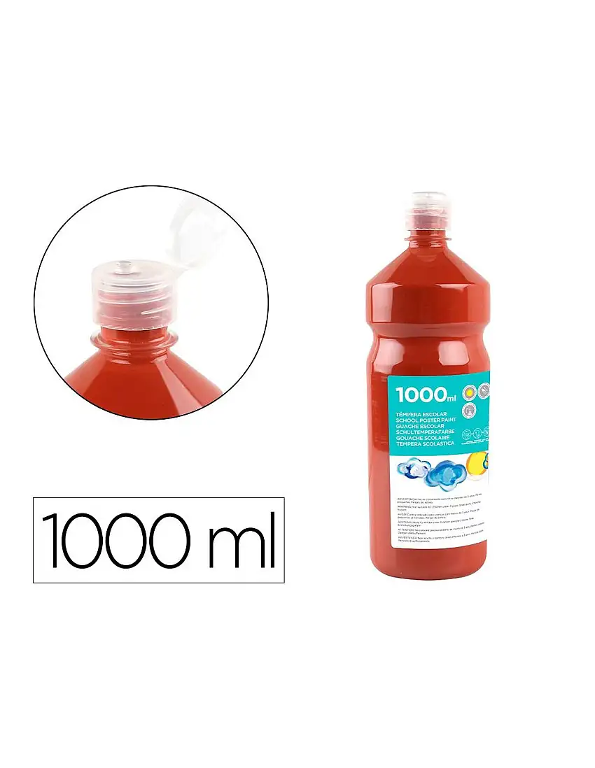 Tempera Liquida Liderpapel Escolar 1000 Ml Marron