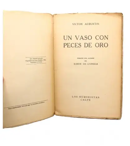 Un Vaso con Peces de Oro (Ed. de 1925)