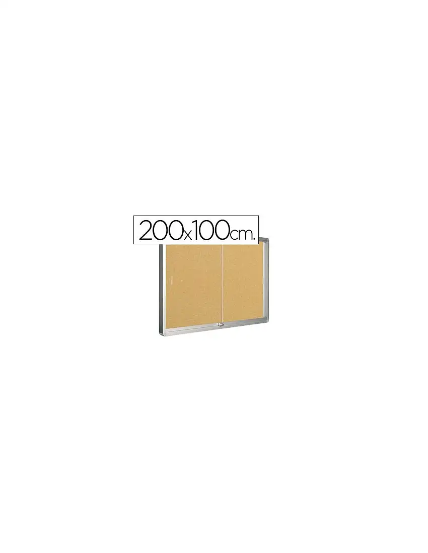 Vitrina De Anuncios Q-Connect Marco De Aluminio 1000 X 2000 Mm
