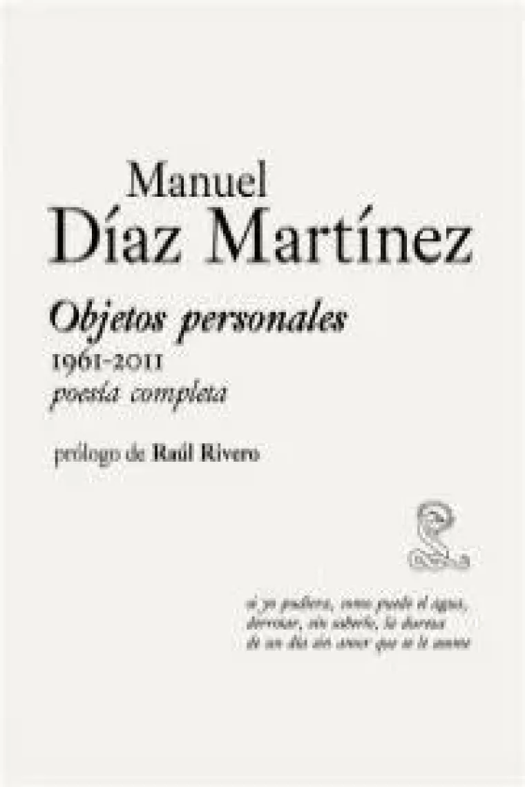 Objetos personales, 1961-2011