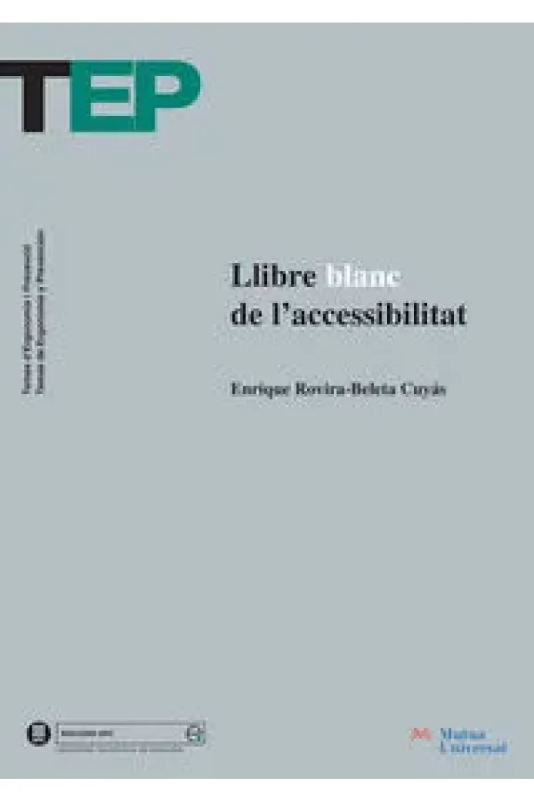 Llibre blanc de l'accessibilitat (Catalán)