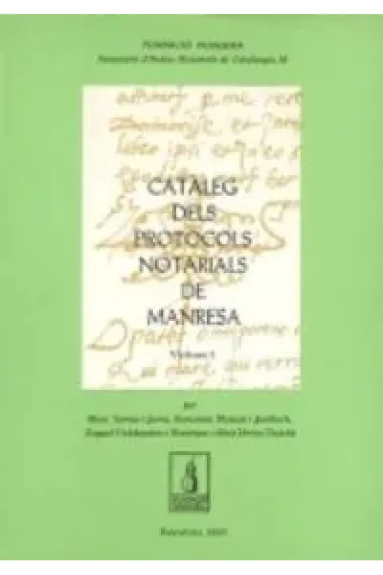 Catàleg dels Protocols Notarials de Manresa (Catalán)