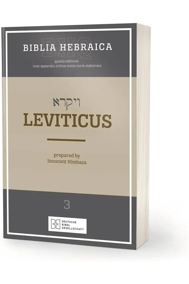 Biblia Hebraica Quinta (BHQ). Band 3: Leviticus